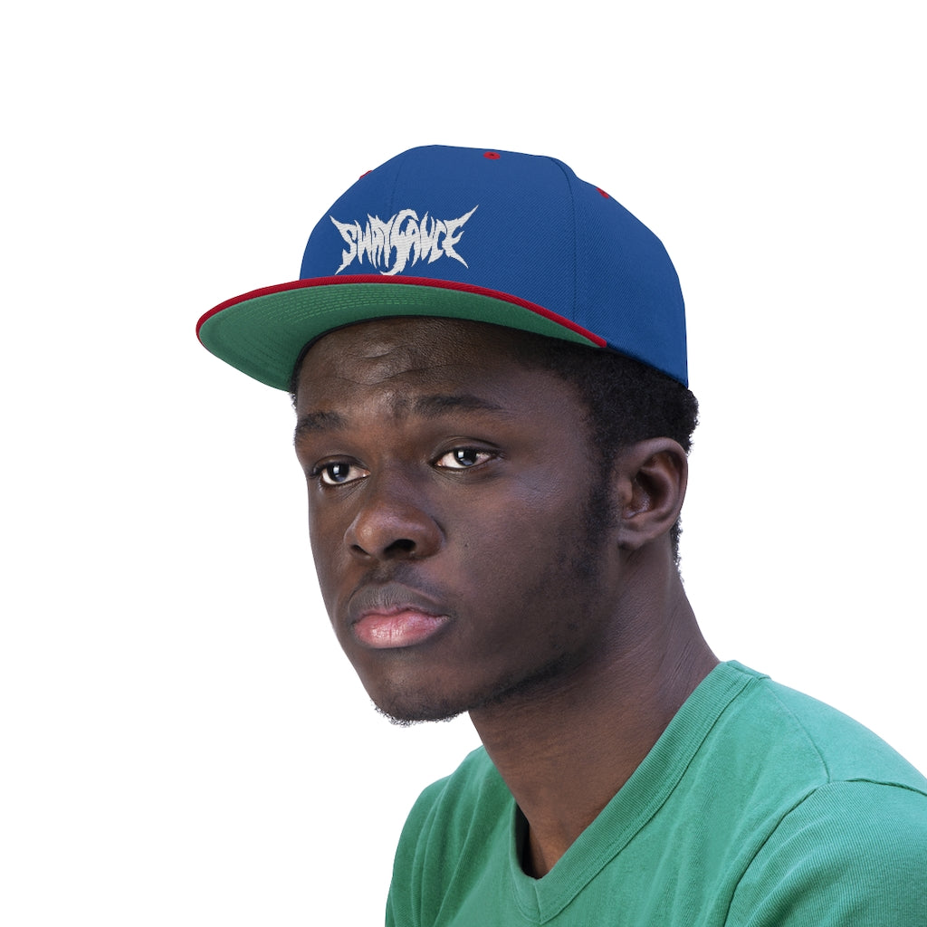 Sway Sauce Flat Bill Hat - White Logo