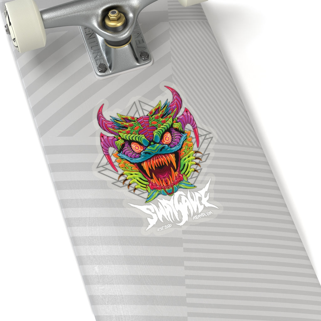 Diablico Sucio Sticker - Metal Font in White