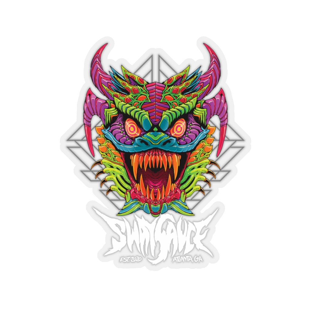 Diablico Sucio Sticker - Metal Font in White