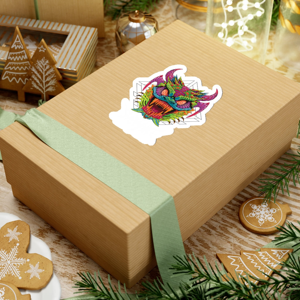 Diablico Sucio Sticker - Metal Font in White